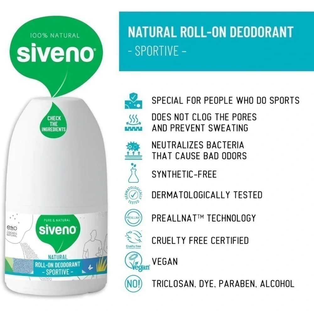 Brand New Set of 100% Natural Roll-On Deodorant & Shower Gel Vegan Nourishing